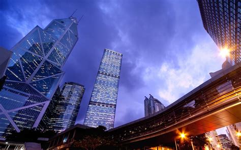 Imagini De Fundal Oraș Peisaj Urban Hong Kong Noapte China