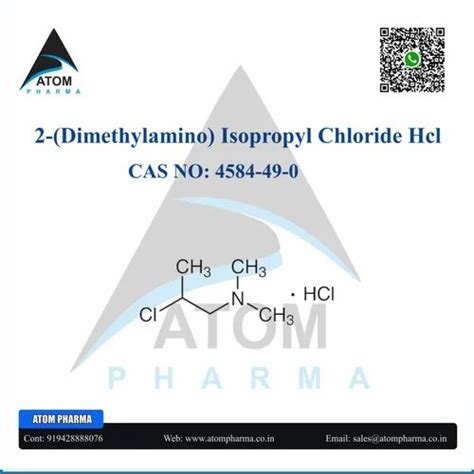 Dimethylamino Isopropyl Chloride Hcl Atom Pharma At Rs Kg