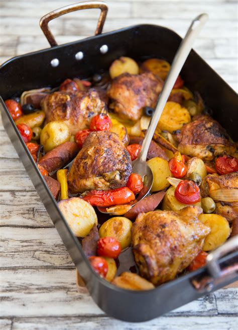 Spanish Style Chicken Tray Bake Dont Go Bacon My Heart