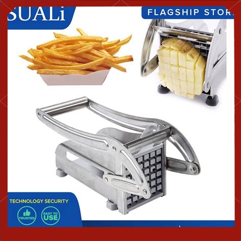 Stainless Steel French Fries Potato Chips Strip Slicer Cutter Chopper