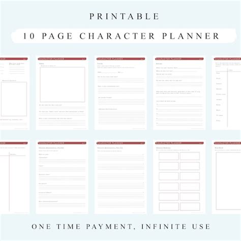 Nanowrimo 30 Day Novel Worksheets Writing Planner Novel Etsy