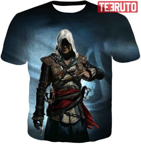 Incredible Hero Edward James Assassins Creed Black Flag Promo Tee 3d Aop T Shirt Teeruto