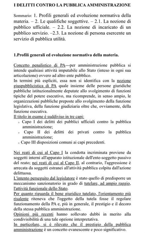 Diritto Penale Parte Speciale I Delitti Contro La PA Cristina