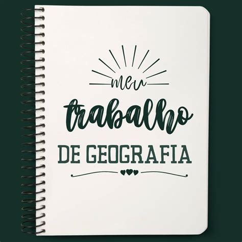 Capas de trabalho de geografia fáceis de fazer Artesanato Passo a Passo