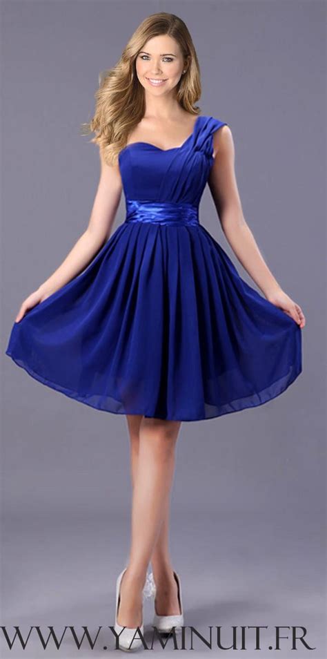 Robe Bleu Roi Courte Marina Mode