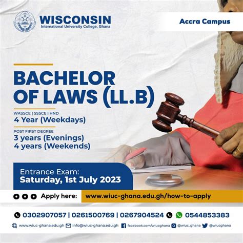 Wisconsin International University College Ghana On Linkedin Wisconsin Wiucghana Law Llb