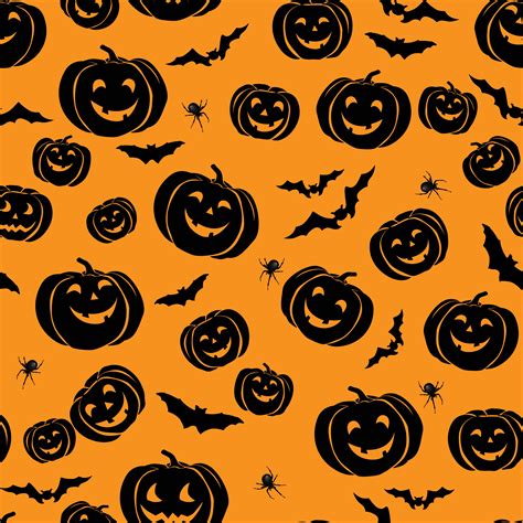 Happy Halloween Seamless Pattern Holiday Party Background With