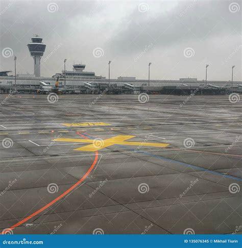 Munich International Airport Apron Runway Editorial Image Image Of