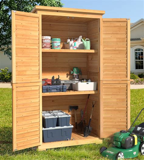 Buy Gizoon Outdoor Storage Cabinet With 3 Shelves Double Lockable