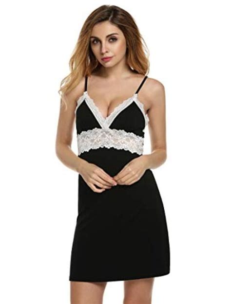 Buy Ekouaer Sleepwear Womens Chemise Nightgown Full Slip Lace Lounge