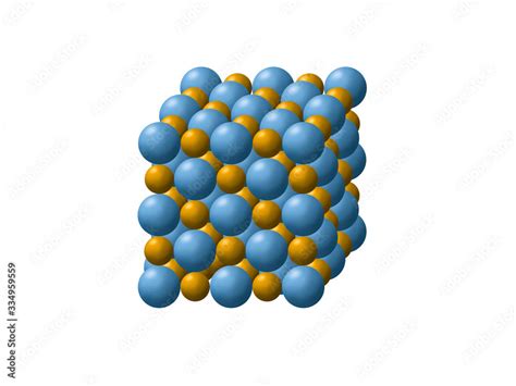 Sodium chloride (NaCl) molecule structure in 3d Show structure of Ionic ...