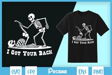 Funny Skeleton I Got Your Back SVG Graphic By Pecgine Creative Fabrica