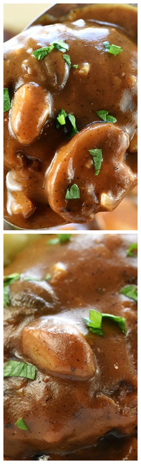 Easy Beef Patties With Mushroom Gravy ~ Aka Mini Salisbury Steaks In A Rich Savory Gravy