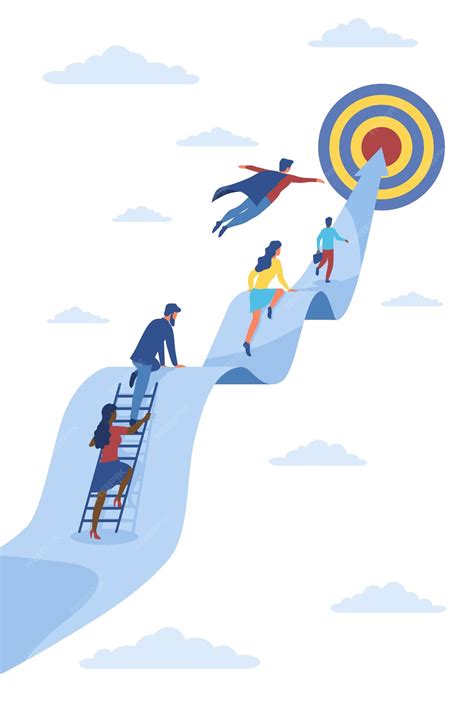 Premium Vector | Career ladder or leadership concept diverse business