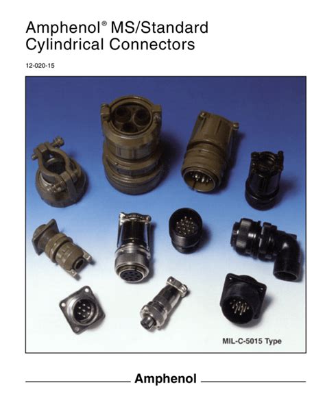 Amphenol Ms Standard Cylindrical Connectors