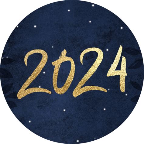 Sluitzegel Stickers Nieuwjaar Met Jaartal 2024