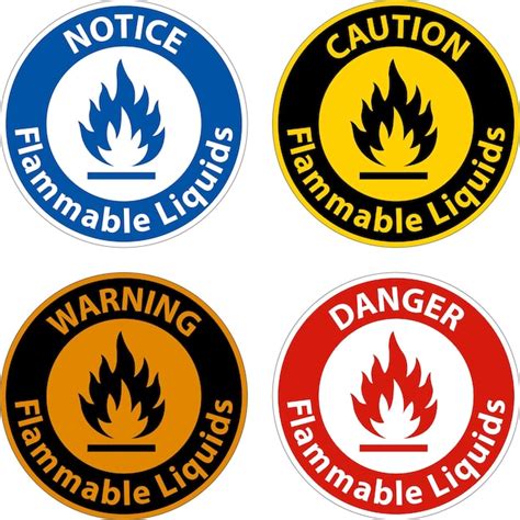 Premium Vector Flammable Liquids Sign On White Background