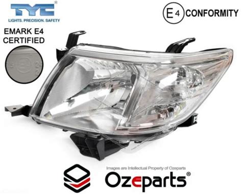 LH Left Hand Head Light Lamp Chrome For Toyota Hilux 2011 2015 2WD 4WD