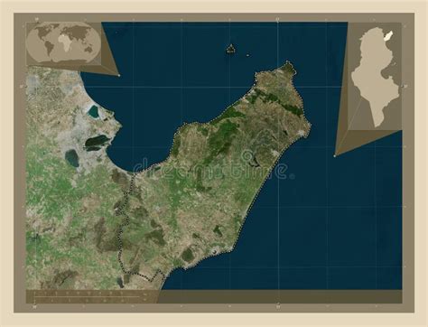 Nabeul, Tunisia. High-res Satellite. Capital Stock Illustration - Illustration of outline ...