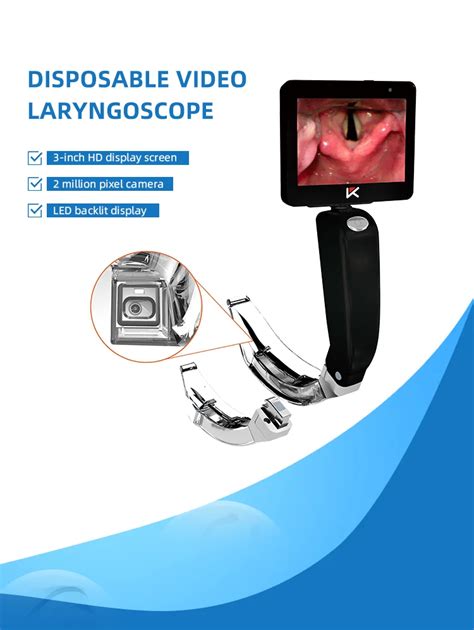 Big Screen Disposable Video Laryngoscope With A Trolley For Intubation