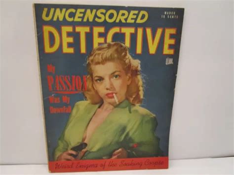 Vintage Uncensored Detective Mar 1948 Sex And True Crime Post Mortem