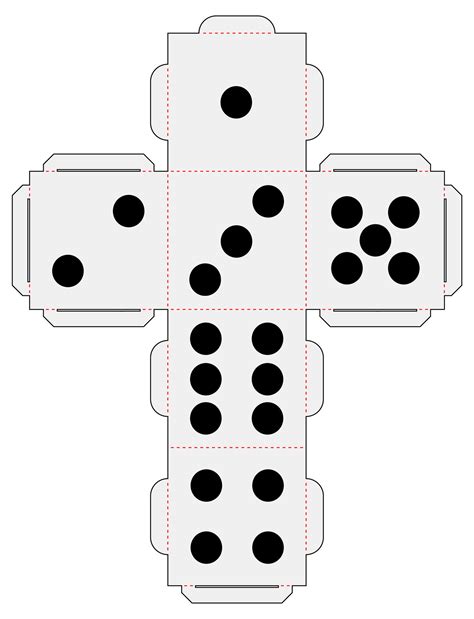 Vector Paper Dice Template Playing Cube 27844185 Vector Art At Vecteezy