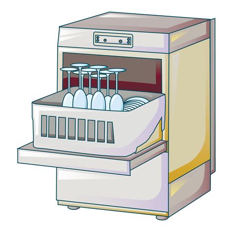 Dishwasher Machine Icon Cartoon Style Vector Art At Vecteezy