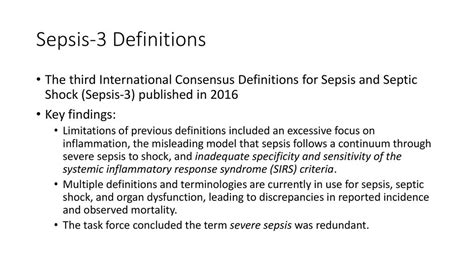 Modeling Of Sepsis Based On The Third International Consensus