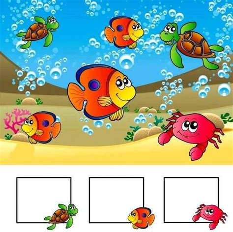 an ocean scene with sea animals and fish