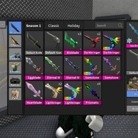 Mm2 Godly And Chroma Halloween Christmas Vintage Eternal Knifes And Gun