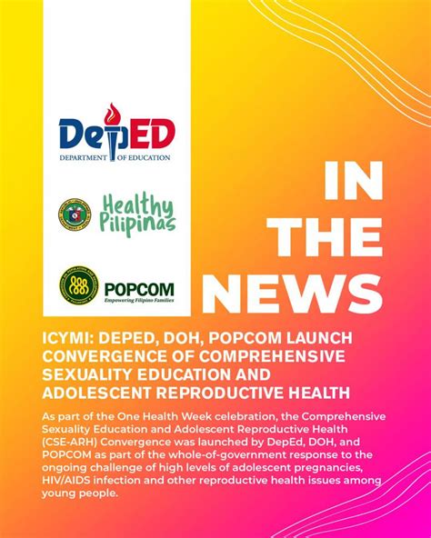 Icymi Deped Doh Popcom Launch Convergence Of Comprehensive Sexuality