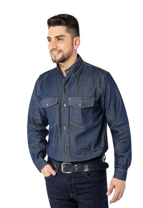 CAMISA JEAN 7 ONZAS MANGA LARGA CYDP