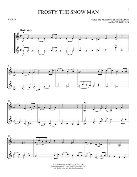 Frosty The Snowman Sheet Music