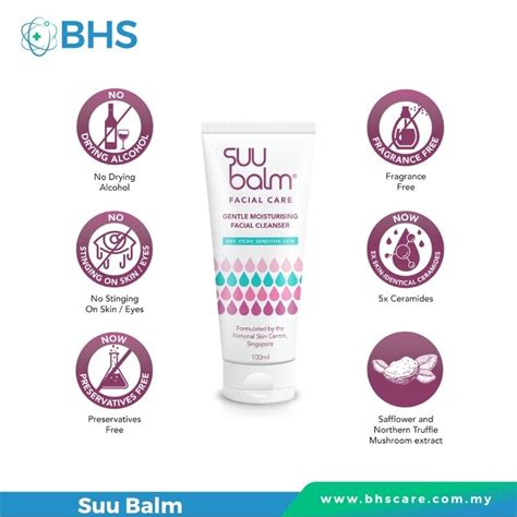 Suu Balm Facial Cleanser Gentle Moisturising 100ml Brights Health Solutions