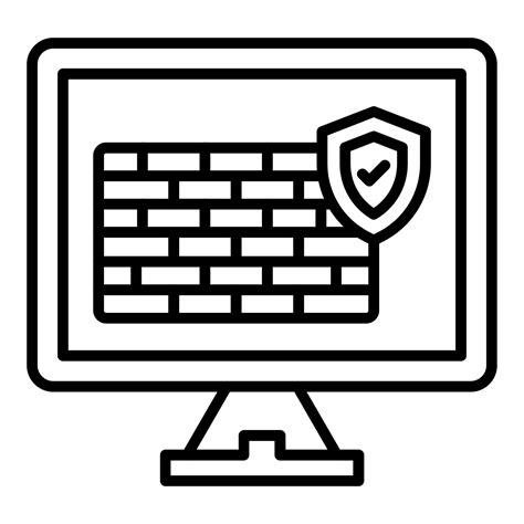 Computer Firewall Icon Style 21246949 Vector Art At Vecteezy