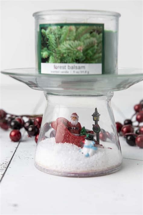 Diy Snowglobe Pedestal Candle Holder Single Girls Diy