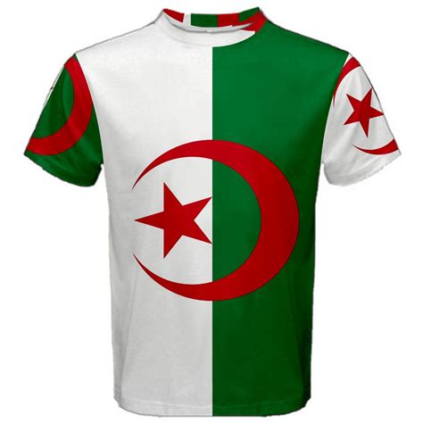 New Algeria Algerian Flag Sublimated Men S Sport Full Etsy Mesh T