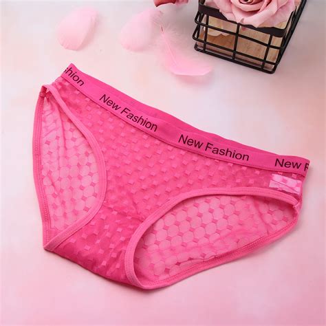 M L Women Sexy Lace Letters Panties G String Thongs Low Waist Tempting