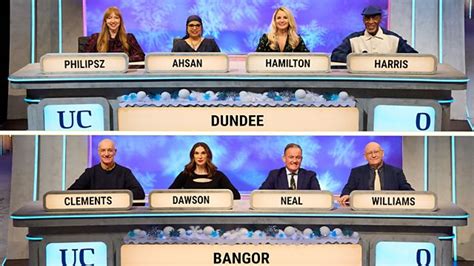 BBC Two University Challenge Christmas 2023 Episode Guide