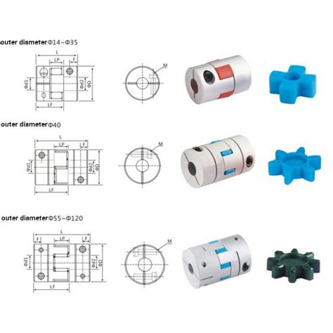 Acoplamientos De Eje De Aluminio Curvados De Motor Servo Del Mand Bula