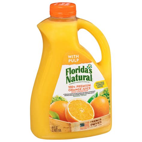 Florida S Natural Orange Juice With Pulp Oz Walmart