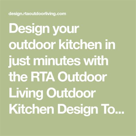 Design your outdoor kitchen in just minutes with the RTA Outdoor Living ...