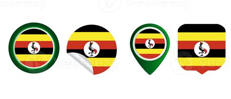 Uganda Flag Flat Icon Symbol Illustration 12892397 Png