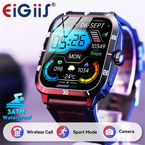 Eigiis Smart Watch Atm Waterproof Ips Screen Military Kt Men