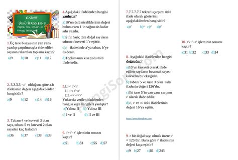 S N F Matematik Testleri Pdf Ndir Ndir Sayfa