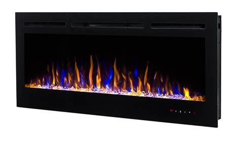 Regal Flame 50 Inch Fusion Crystal Recessed Touch Screen Multi Color Wall Mounted Electric Fireplace