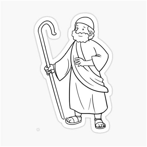 Moses Holding His Scepter Sticker For Sale By Natureonly Redbubble