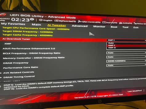 No Manual Option On Ai Overclock Tuner In Bios R Asusrog