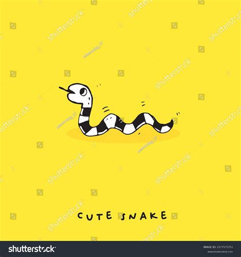 Hand Drawing Doodle Cute Snake Vector Stock Vector (Royalty Free ...