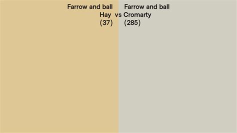 Farrow And Ball Hay Vs Cromarty Side By Side Comparison